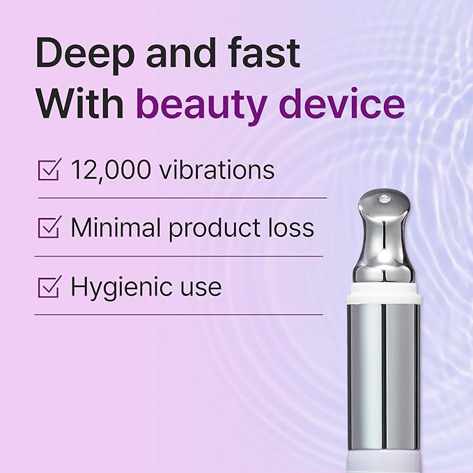 Lifderm Eye Cream with Collagen & Vibrating Device for Wrinkles, Anti-Aging, Dark Circles – Lifting, Firming, Tightening, Depuffing, Nourishing Korean Skincare (20ml 0.6 fl oz)