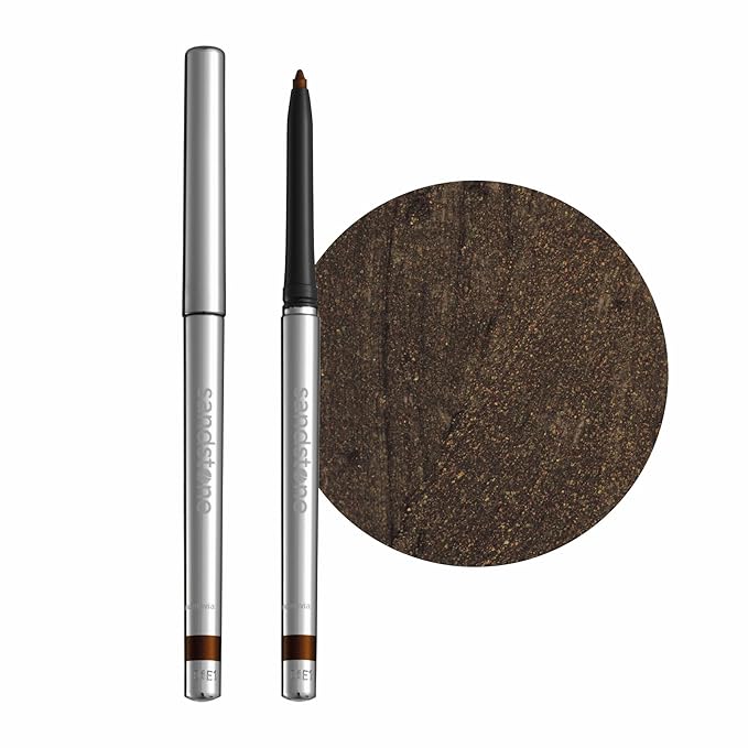 Sandstone Scandinavia Hypoallergenic Waterproof Eyeliner - Fragrance Free Metallic Eye liner - Vegan and Cruelty Free Eye Pencil - Eyeliner Pencil for Sensitive Eyes (Spicy Cinnamon)