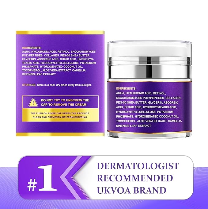 Retinol Cream for Face, Collagen Neck Creams for Tightening and Firming, Anti Aging Day & Night Facial Moisturizer for Women & Men, Instant Face Lift Wrinkle Cream 1.7 fl. oz with Neck Creams