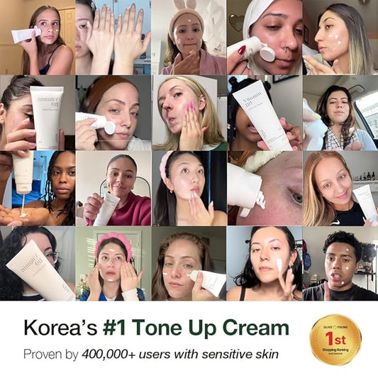 NDP Vitamin B9 Tone-up Cream, Silicone Free Face Primer for Pore Minimizing, 95% Pure Cica Extract, Breathable Skin Formula, Glass Skin & Lightweight, V-Cream Clean K-Beauty (65ml / 2.19 Fl Oz)