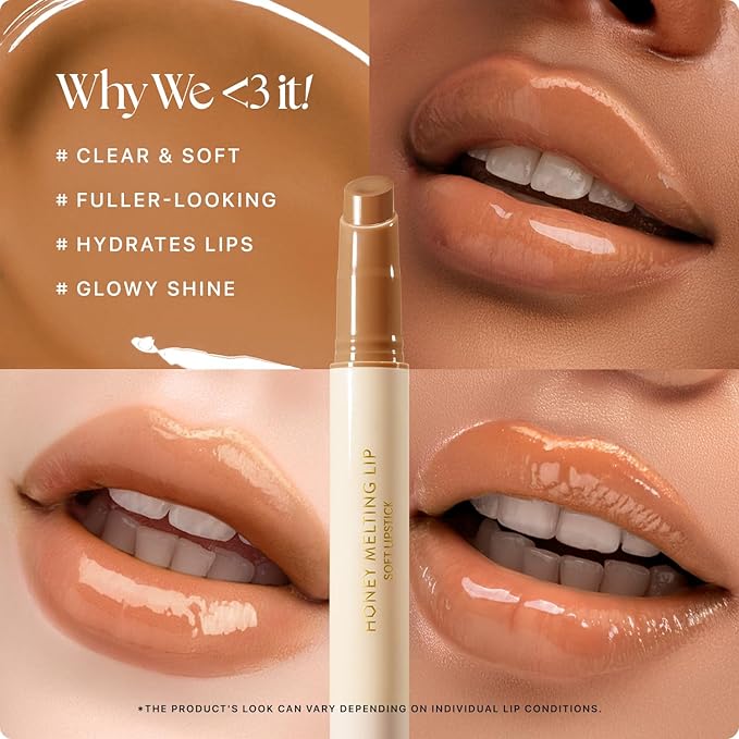 Nature Republic HONEY MELTING LIP (00 CHAI MILK TEA) SOFT LIP STICK Hydrating Gloss, Moisturizing balms, Sheer tint, Shine & Nude, Glowy Finish, korean make up, Stocking Stuffers