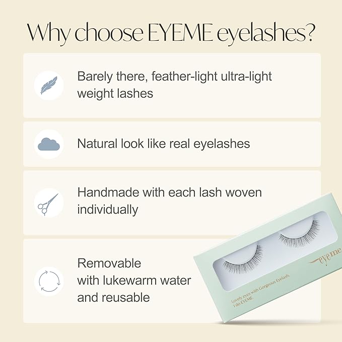 EYEME Eyelash NO.37 – 5 Set Pack, Short Natural False Eyelashes with Wispy Cat Eye Design, Lightweight Lashes for a Soft & Elegant Look, Genuine Korean Product