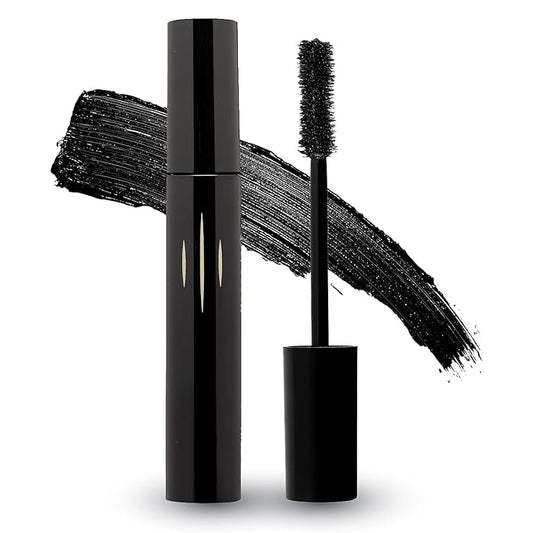 Radiant Professional Lengthening Mascara – Fiber Lash Smudge Proof Mascara Volume and Length– Cruelty-Free Natural Wax Formula with Silicone Brush - (0.43 oz) (01 Black)