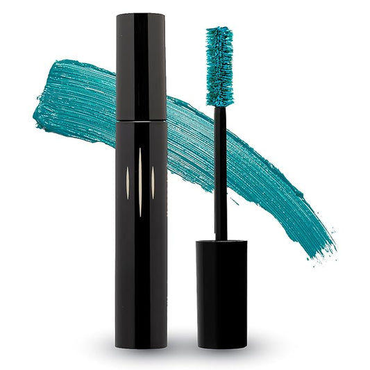 Radiant Professional Lengthening Mascara – Fiber Lash Smudge Proof Mascara Volume and Length– Cruelty-Free Natural Wax Formula with Silicone Brush - (0.43 oz) (Azure 04)