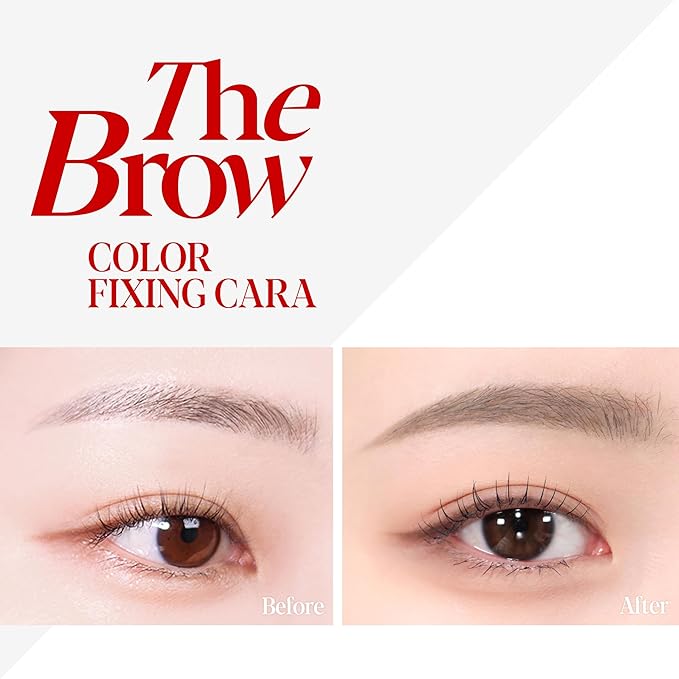 Espoir The Brow Color Fixing Cara #3 Cool Gray 0.1 fl oz | Easy Fixing without Clumping with Skinny Brush | Long Lasting Smudgeproof Eyebrow Mascara | Soft Mood Coloring Tinted Gel | Korean Eye Makeup