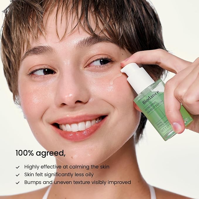 BIODANCE Refreshing Sea Kelp Serum, Oil & Sebum Control, Calming Serum for Oily & Combination Skin, Korean Skincare, Stocking Stuffers for Teen Girls | 1.01 fl.oz x 1 ea