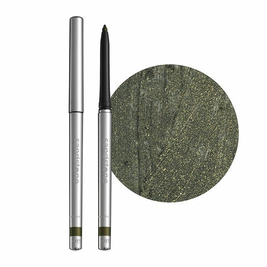 Sandstone Scandinavia Hypoallergenic Waterproof Eyeliner - Fragrance Free Metallic Eye liner - Vegan and Cruelty Free Eye Pencil - Eyeliner Pencil for Sensitive Eyes (Green Envy)