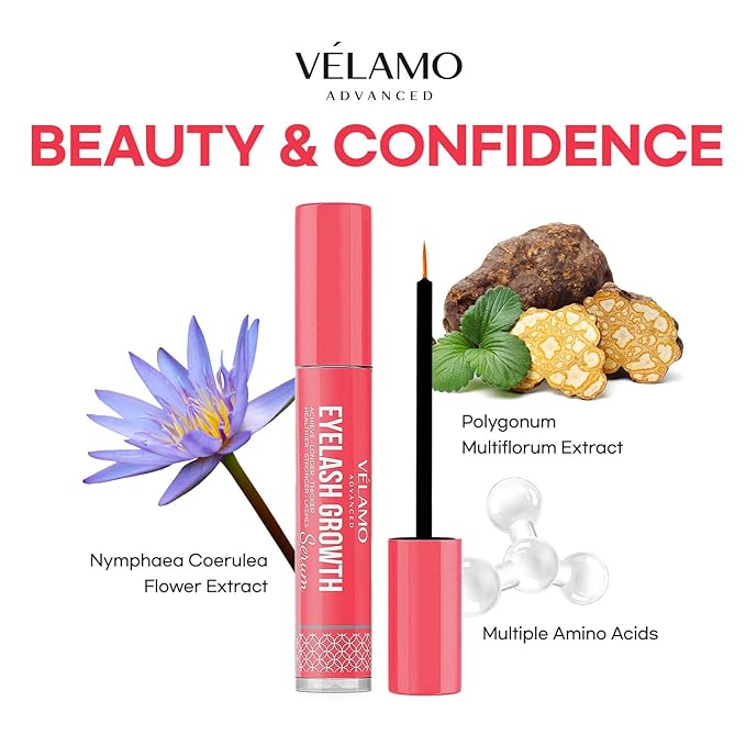 Natural Vine Eyelash Growth Serum: Lash Enhancing Serum with Advanced Formula to Boost Longer Fuller and Thicker Looking Lashes - Vegan & Cruelty-Free for Sensitive Eyes 5mL 6 Months Supply