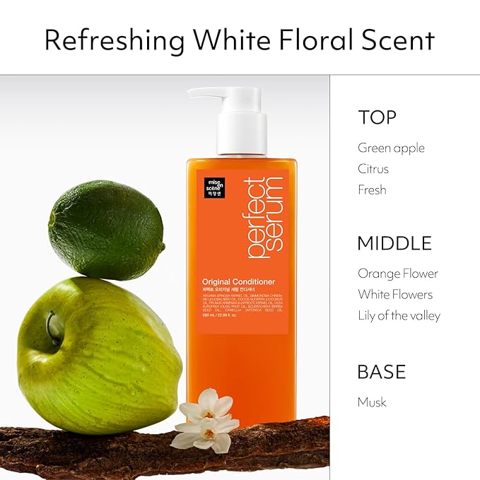 Mise En Scene Perfect Serum Original Conditioner For Damaged Hair, Nutrient Care With Argan Oil, Containing Jojoba-Seed-Oil For Smooth, Glossy Texture, 22.99 Fl. Oz.