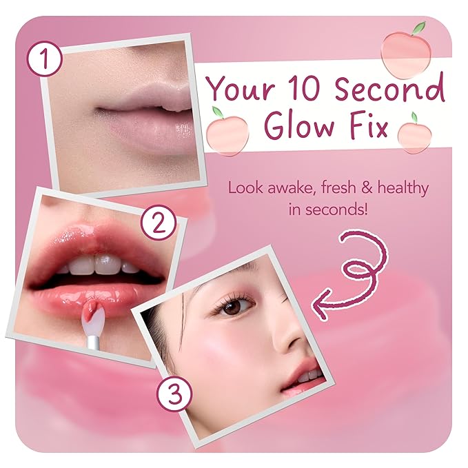 FRUDIA Glow Juicy Jam Lip & Cheek Stain (Coco Cherry) – Korean Lip Tint & Blush in One | Long-Lasting, Moisturizing, Non-Sticky Glossy Color for Lips, Cheeks & Eyes | Deep Plum Red (4.5g)