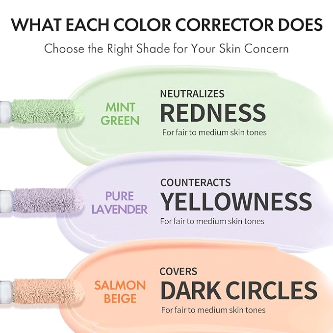 LUNA Long Lasting Corrector 03 Salmon Beige, Color Corrector, Dark Circles & Dark Spots, Lightweight, Natural Coverage, Ideal for Fair to Light Skin, 0.22oz