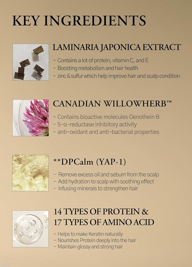 laferme Laminaria Shampoo with Organic Ingredient, Korean Clarifying Shampoo, Hydrating for Dry Hair, Strengthening for Weak Hair, Sulfate & Paraben-Free, for Women & Men, 33.8 FL OZ, Pine Eucalyptus