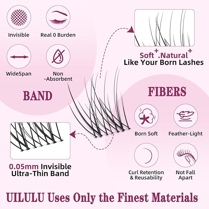 Natural Lash Clusters Kit 8-18mm with 5mm Bottom Lashes Natural Eye Lashes Wispy Lash Clusters False Eyelash Clusters DIY Lash Extension Kit with Bond & Seal Glue Remover Tweezers(U18 Lash Kit)