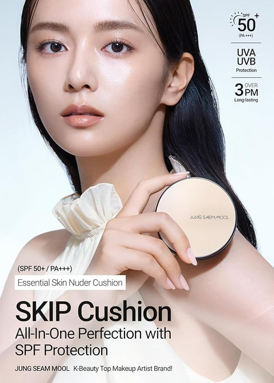 JUNG SAEM MOOL [ SPF ] Essential Skin Nuder Cushion (19 Light) | Refill Included (0.98 Fl Oz) | SPF50 Broad Spectrum | Natural Finish | Makeup Artist Brand