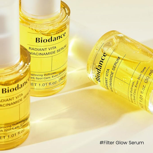 BIODANCE Radiant Vita Niacinamide Serum, for Even Tone Dark Spot Care with Vitamin C, Hydrating for Sensitive Skin, Filter Glow Serum, Korean Skincare, Stocking Stuffers | 1.01 floz x 1 ea
