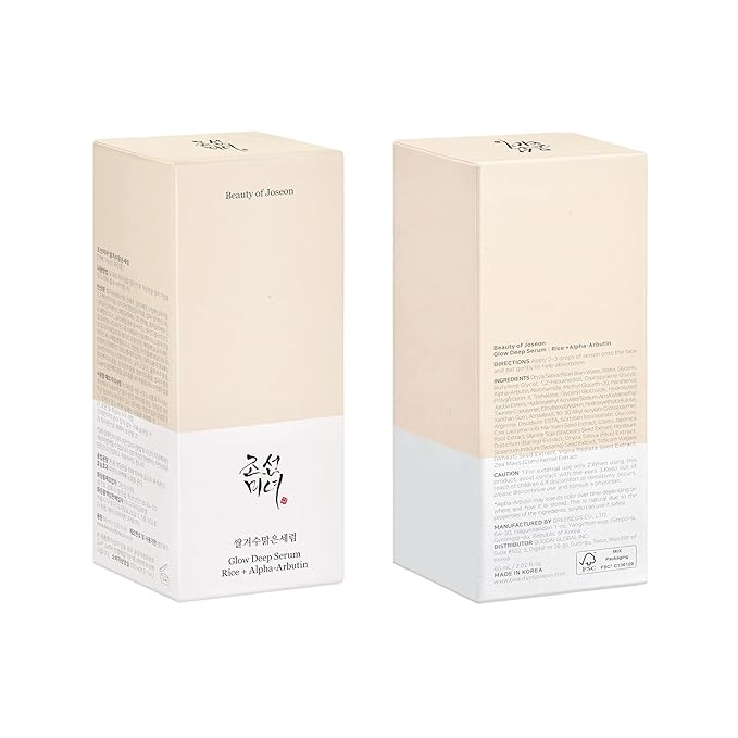 Beauty of Joseon Glow Deep Serum Rice Alpha-Arbutin Moisturizing Uneven Skin Tone Daily Korean Skin Care for Men and Women, 60ml, 2 Fl.Oz