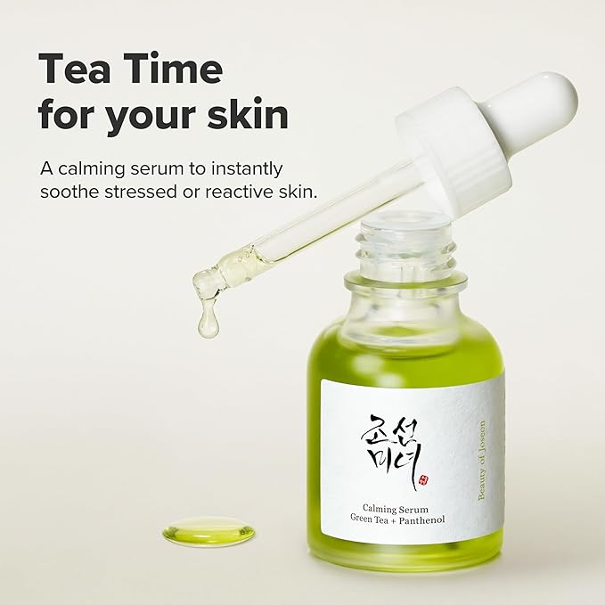 Beauty of Joseon Calming Serum Green Tea Panthenol Soothing, Moisturizing Sensitive, Acne-Prone, UV Irritated Skin, Daily Korean Skin Care for Men and Women (2 Fl.Oz.)