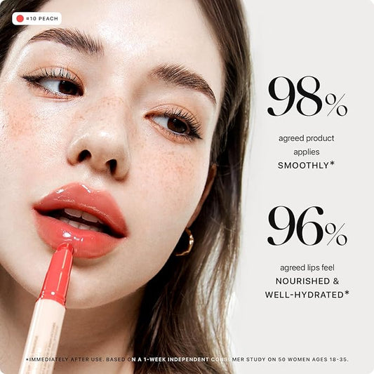 Nature Republic HONEY MELTING LIP (10 PEACH) SOFT LIP STICK, Hydrating Gloss, Moisturizing balms, Sheer tint, Shine & Glowy Finish, korean make up, Stocking Stuffers