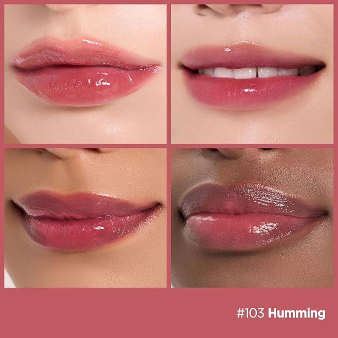 Laka Fruity Glam Lip Tint Mini, Glowing Lip Stain with Wide Color Spectrum, Hydrating & Lightweight Texture, Long-Lasting Bold Stain, Non-Sticky, Vegan, K-Beauty (#103 Humming)