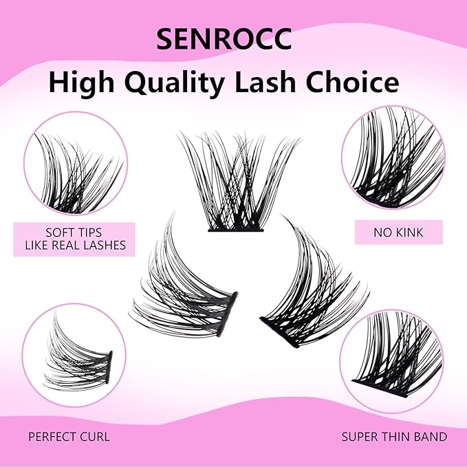 Natural Lash Clusters Wispy Eyelash Clusters 168pcs Cluster Eyelash Extensions D Curl Individual Lashes 8-16mm Mix Length Natural Look Lashes Clusters (Z03-0.07D-8-16)