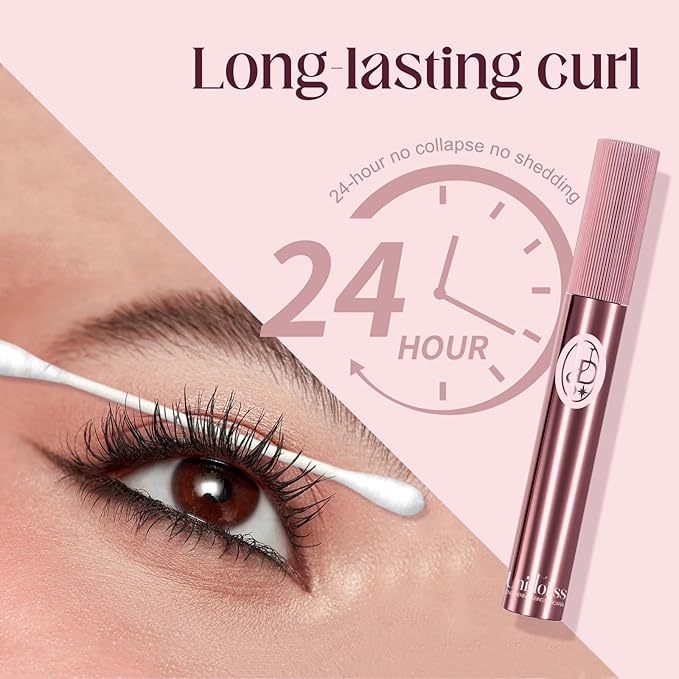 Unidollss Tubing Mascara Volume and Length Black Upgrade 2Pcs Lengthening Long Lasting, New Brush, No Smudging, No Clumping, Washable Voluminous Tubing Mascara, Gluten-free Safe for Sensitive Eyes