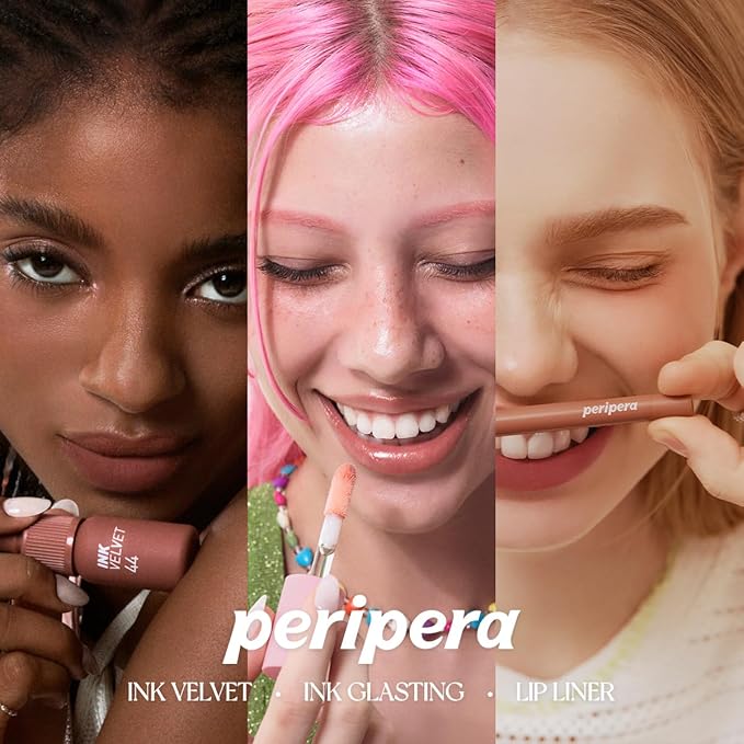Peripera Ink the Velvet Lip Tint - High Pigment Color, Longwear, Weightless, Not Animal Tested, Gluten-Free, Paraben-Free (043 Caffeine Nude)