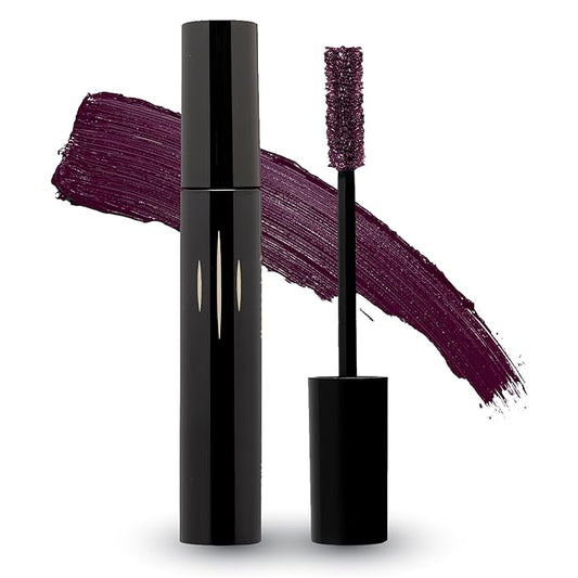Radiant Professional Lengthening Mascara – Fiber Lash Smudge Proof Mascara Volume and Length– Cruelty-Free Natural Wax Formula with Silicone Brush - (0.43 oz) (02 EGGPLANT)