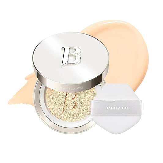 BANILA CO Covericious Ultimate Cover Cushion | Up to 100HR Long-Wear Foundation | 20 Shades for All Skin Tones | Matte & Lightweight Finish | Korean Cushion Foundation (14g / 0.49 oz), 21W IVORY