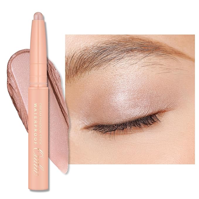 Oulac Twist-Up Nude Eyeshadow Stick – Creamy Waterproof Crayon, Long Lasting Vegan & Cruelty-Free Eye Makeup, 1.25g, WA01 Nubile