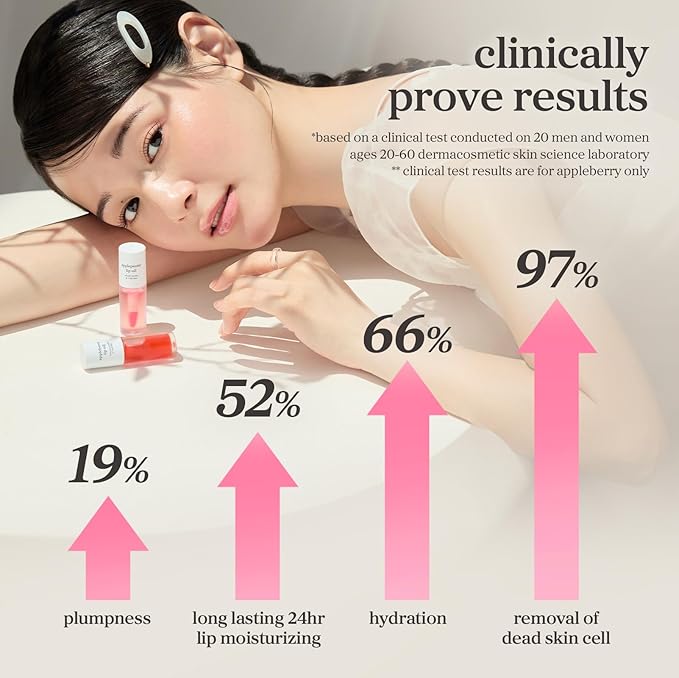 NOONI Korean Lip Oil Gift Set - Appleseed Lip Oil Trio | 2025 Holiday Ribbon Limited Edition, Korean Lip Stain, Long Lasting Hydration, Moisturizing, Plumping, Stocking Stuffers, 0.12 Fl. Oz. x 3ea