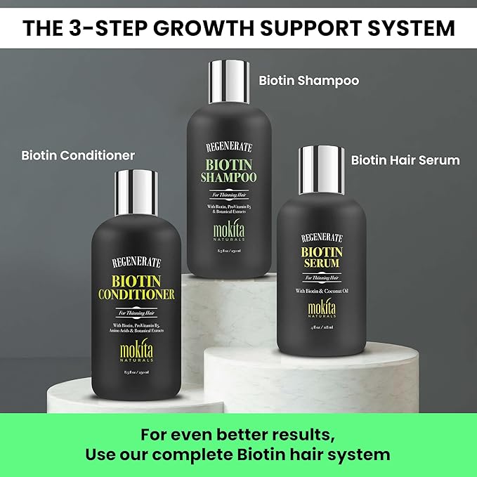 Hair Volumizing and Regrowth Shampoo for Thinning Hair, Sulfate-Free & Vegan-Friendly, 8.5 Ounces