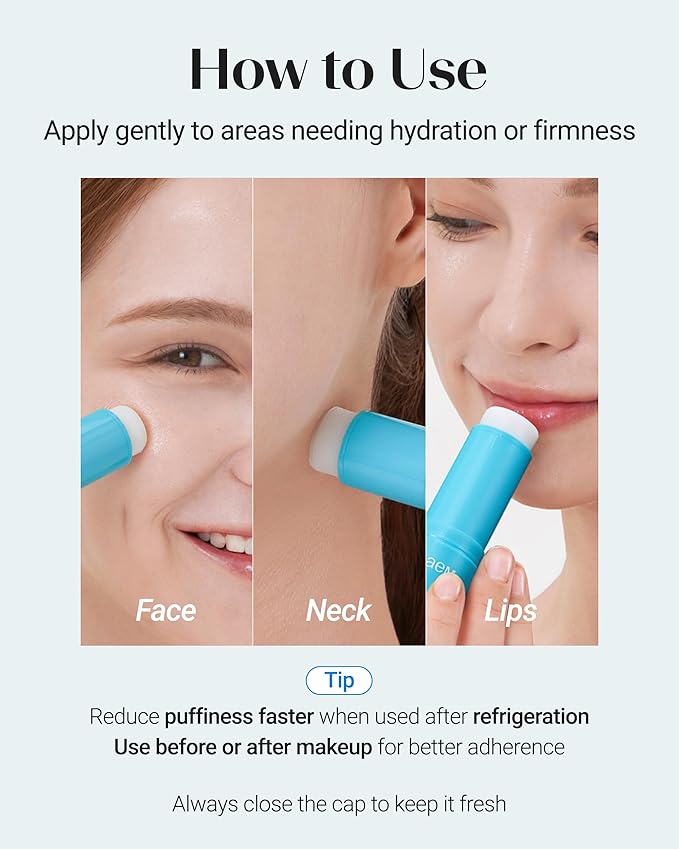 THESAEM Iceland Hydrating Eye Stick - Cooling Balm - Dark Circles & Puffiness – Under Eye Treatment - Reduce Wrinkles and Moisturizing - Minimize Dark & Puffy Eyes - Aqua Scent, 0.38 oz