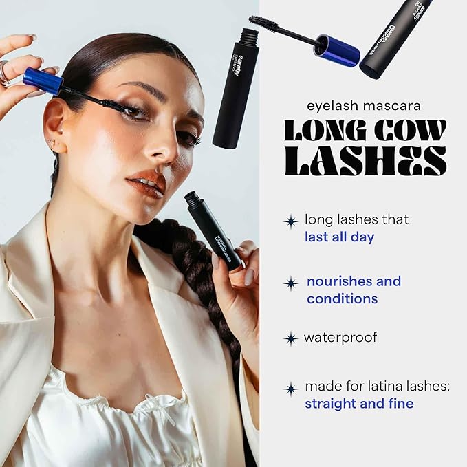 SARELLY SARELLY, Long Cow Lashes Mascara, Waterproof, Nourishing, Lash-Conditioning, Clean Beauty, Sarelly Creative Lab