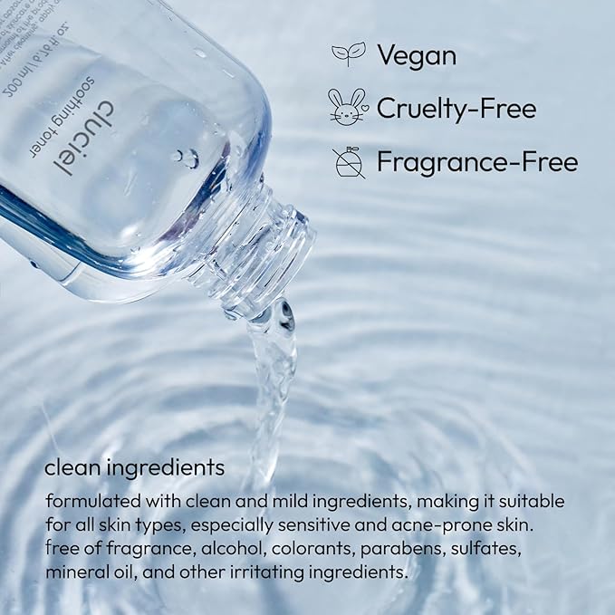 Soothing Toner I Soothing pH-Balanced Toner, Light-Weight, Calms Skin, Refreshing, Hydrating, Gentle Exfoliator, Cruelty Free (200ml / 6.76 fl.oz)