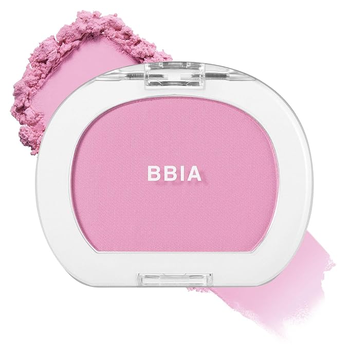 BBIA Last Blush NEW 15 Colors - Cheek Blush Shaping Shading Contour & Highlight Long-Lasting Matte Finish Natural Shades Buildable & Blendable Daily Korean Face Makeup (08 FIONIA, Pack of 1)