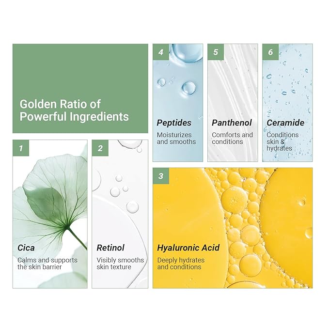 Meebak Cica Cream | Daily Moisturizer for Soothing, Repairing, & Firming with Niacinamide, Peptides, & Retinol | Deep Hydration for Glass Skin | Korean Skin Care