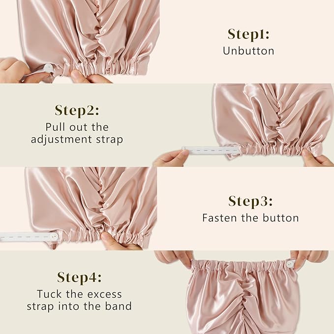 ZIMASILK 22 Momme 100% Mulberry Silk Bonnet for Sleeping & Women Hair Care, Highest Grade 6A Silk Hair wrap for Sleeping with Premium Elastic Stay On Head (1Pc, Pink)