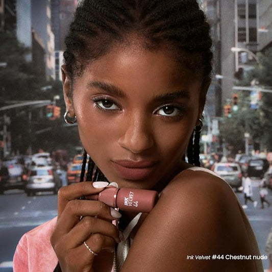 Peripera Ink the Velvet Lip Tint - High Pigment Color, Longwear, Weightless, Not Animal Tested, Gluten-Free, Paraben-Free (044 CHESTNUT NUDE)