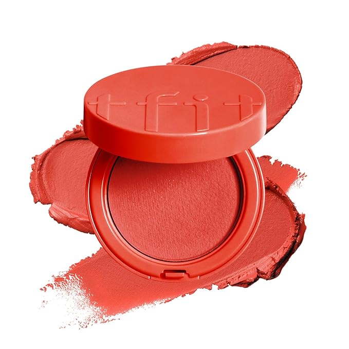 Fluffy Velvet Cushion Blush for Korean Dewy Glow | Buildable, Blendable Cream Texture | Mini Red Blush for Cheeks | Tar Pigment Free (R01 Bright Red, 0.1 Oz | 4g)