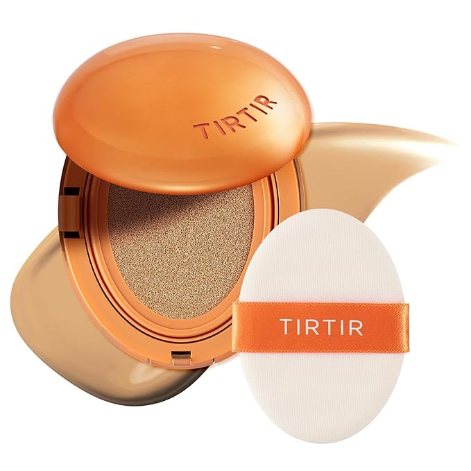 TIRTIR Mask Fit Ai Filter Cushion Foundation | AI-Like Semi-Matte Finish - Up to 72-Hour Medium to Full Coverage Korean BB Cushion Make up Beauty, #30N Rich Honey, 0.63 Fl Oz
