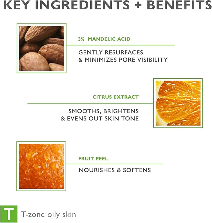 Pharmaceris Face & Body Breakout Solution - 3% Mandelic Acid Helps Clarify Blemish & Acne Prone Skin, Face, Back & Chest Pimples Exfoliating & Clearing Treatment, SEBO-ALMOND-CLARIS, 6.42 fl oz