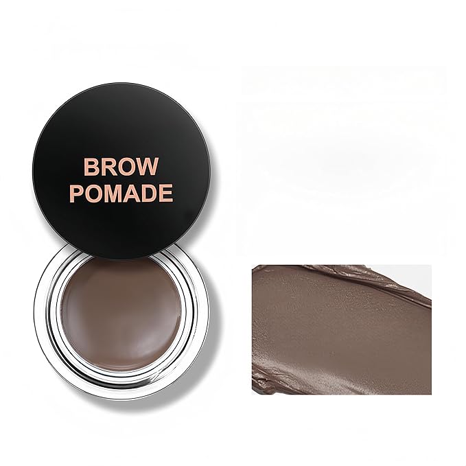 MAEPEOR Eyebrow Pomade 6 Colors Matte Smooth Full-pigmented Brow Pomade Long Lasting Waterproof Natural Brow Gel for All Skin Types and Tones (Matte, 02 Medium Brown)