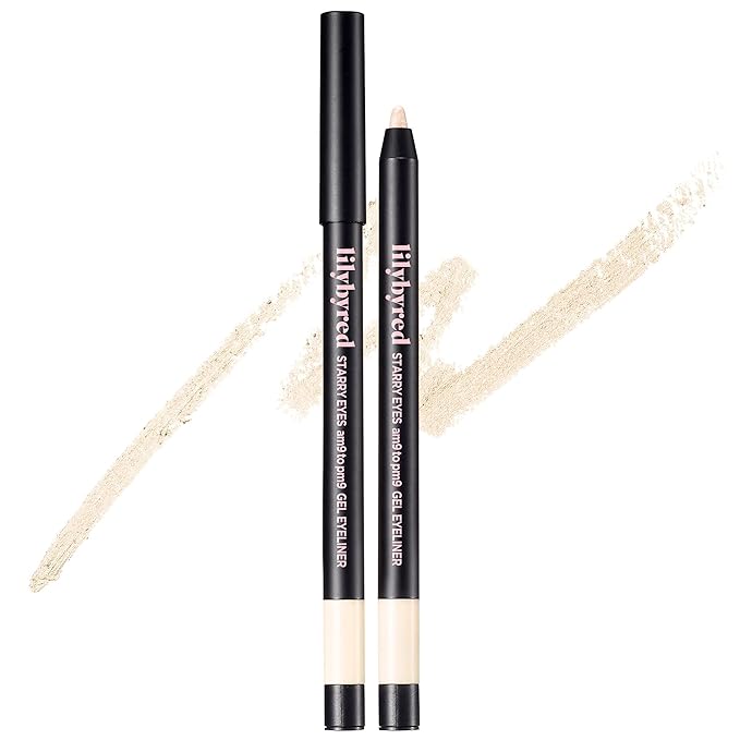 lilybyred Starry Eyes Am9 to Pm9 Gel Eyeliner | Korean Gel Eyeliner, Intense Color Payoff, Creamy Formula, Easy Blending, Built-in Sharpener, Smudge-Proof, Long-Lasting, 0.017 oz. (10 Shine Gold)