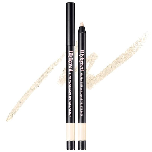 lilybyred Starry Eyes Am9 to Pm9 Gel Eyeliner | Korean Gel Eyeliner, Intense Color Payoff, Creamy Formula, Easy Blending, Built-in Sharpener, Smudge-Proof, Long-Lasting, 0.017 oz. (10 Shine Gold)