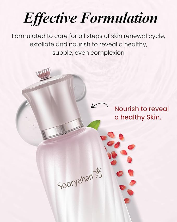 Sooryehan Ultimate Pomegranate Ampoule Set (55 ml/1.86 fl oz) - Skin Elasticity, Reduced Wrinkles & Skin Tone Improvement by LG Beauty. Collagen, Elastin, Vitamin C, Propolis,