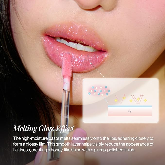 ENTROPY MAKEUP Tulle Lip Gloss, Lightweight 3D Pearl Shimmer, Ultra-Gloss High Shine, Non-Sticky Moisturizing Lip Gloss with Peptide Complex, Satin