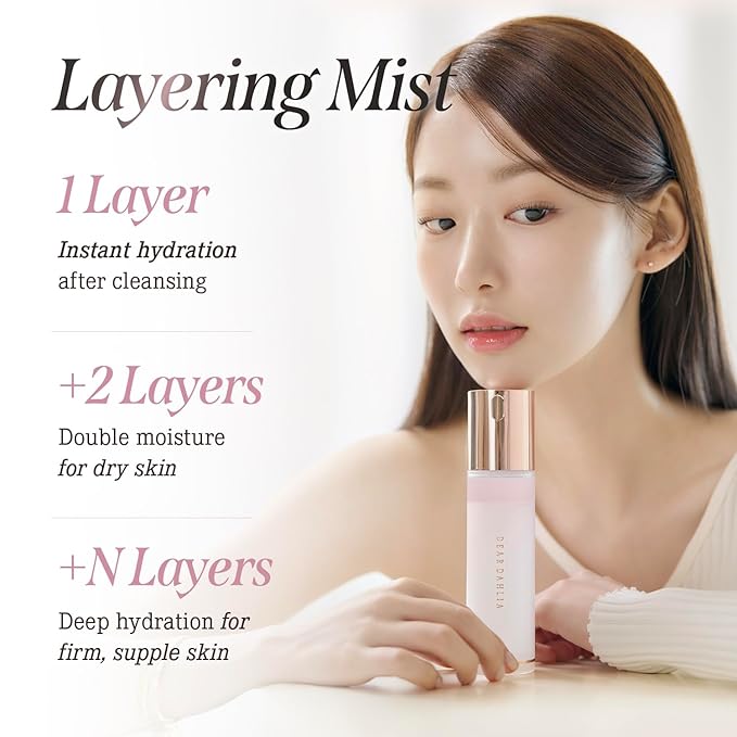 DEARDAHLIA Endless Skin Cream Mist 100ml - Vegan Dual-Layer Cream Mist for Balanced Moisture & Oil, Smooth, Radiant Skin. Perfect for Use Before or After Makeup. Korean Skincare.