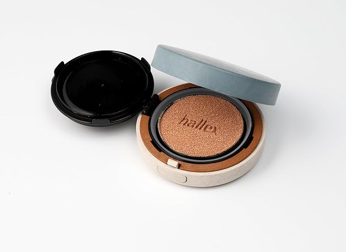 hallex Moisture Glow Fit Cushion (0.49oz) – Korean Cushion Foundation for Dewy, Radiant Skin | Lightweight, Long-Lasting Coverage