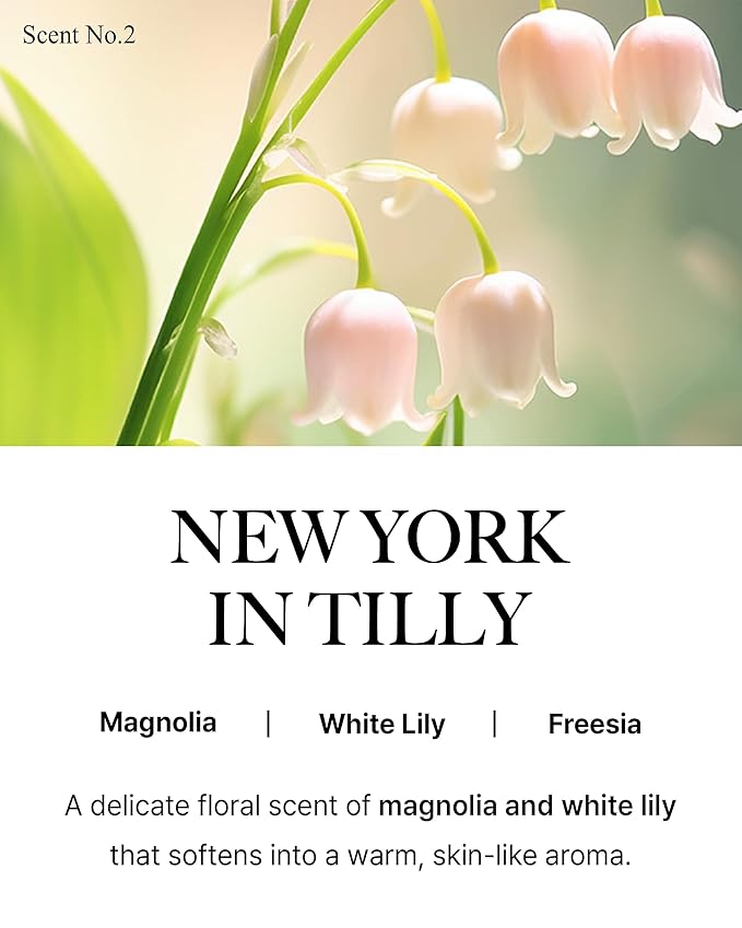 New York in Tilly Hand Cream - Korean Hand Care for Moisturizing & Nourishment - Hydrating Hand Care Formula with Floral Lily Scent, Shea Butter & Niacinamide - 1.69oz