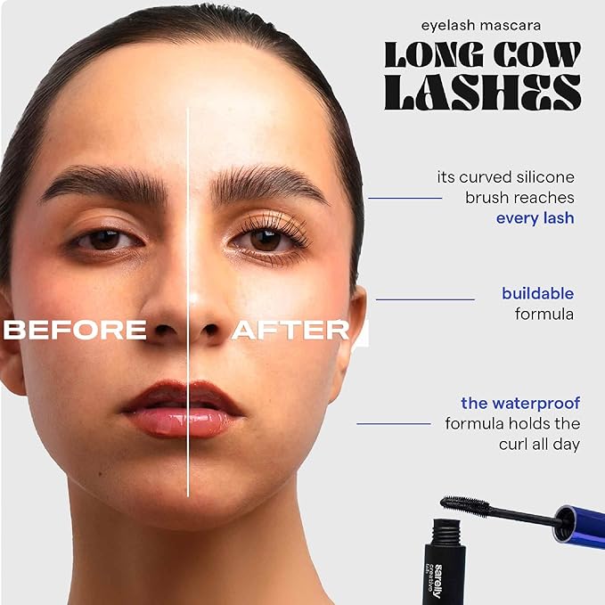 SARELLY SARELLY, Long Cow Lashes Mascara, Waterproof, Nourishing, Lash-Conditioning, Clean Beauty, Sarelly Creative Lab